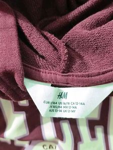 H&amp;M Burgundy 'Reflect' Hoodie