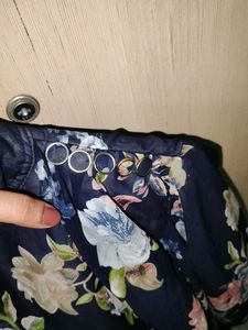 Floral Print Sheer Blouson
