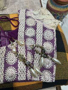 Purple Embroidered Blouse