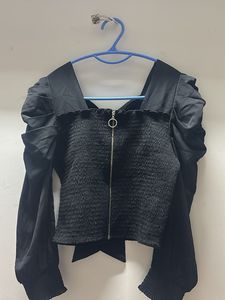 Chic Black Long Sleeve Top