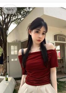 Korean Drop Shoulders Crop Top