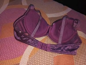 Purple Floral Bra