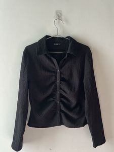 Stylish Black Crop Shirt