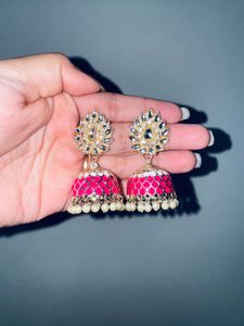 Beautiful Pink Jhumka Earrings💗