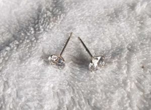 Pure Silver Zircon Studs Earrings