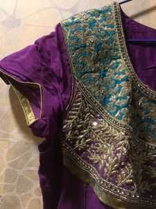 Pure Georgette Heavy partywear embroidered kurta