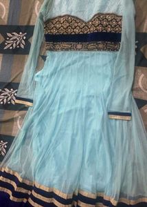 Elegant Blue Anarkali Dress