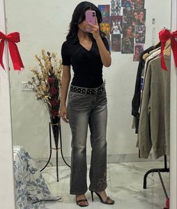 Collared Top Black Very Versatile