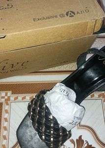 Black Braided Heels