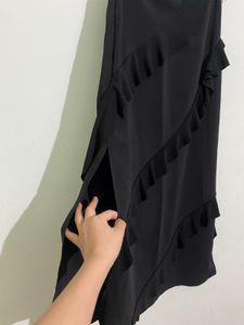 Black Skirt With Ruffles