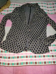 polka dot winter imported shrug and pants set