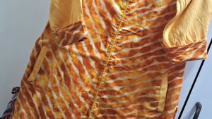 Strip Mustard Kurti