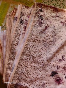 ♥️Dusty Pink Highly Expensive Heavy Work Saree