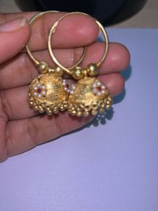 Golden Jhumka Earrings