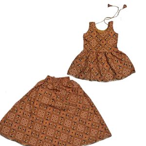 Girls&#39; Ethnic Skirt &amp; Top Set