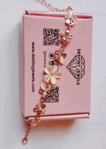 Rose Gold Flower Bracelet