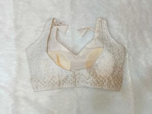 Sleeveless Chikan work blouse