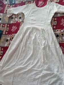 Elegant White Embroidered Dress