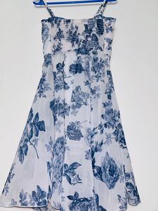 New Floral Print Knee Length Dress