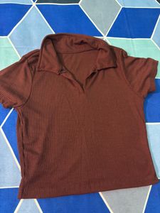 Maroon Polo Top