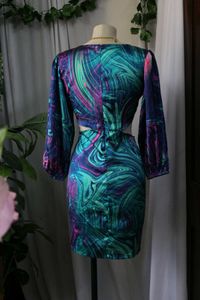 Colorful Cutout Mini Dress