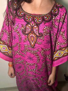 Pink Kaftan Dress