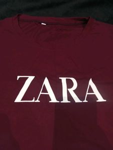 Zara Maroon T-Shirt