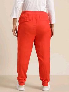 Sztori Women Plus Size Solid Woven Joggers