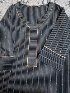 Striped Black Kurti