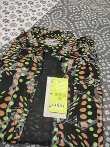 Patterned Button-Down Shirt