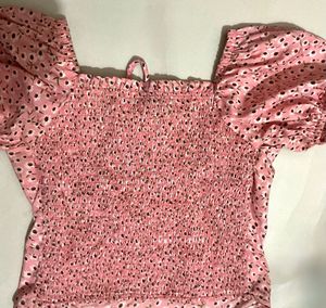 Pink floral top
