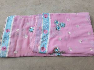 Embroidered Saree 💥 wow offer price 💥