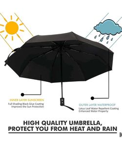Automatic Open/Close Travel Umbrella New Wdt Tag