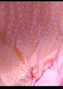 Pink Chickenkari Dress Material🩷