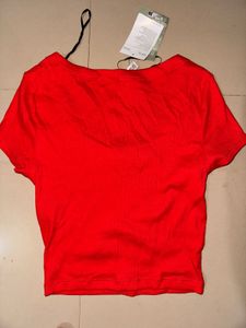 Cropped Ribbed Tshirt