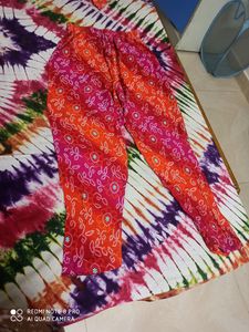 Rajasthani Printed Kurta With Pant Set In L Size