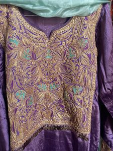 Pure Kashmiri Tilla Work Suit For 4500 Rupees Fix