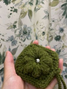 Crochet Flower Pouch 👝