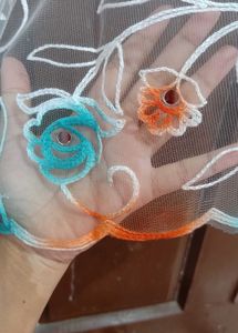Floral Embroidered Net Dupatta