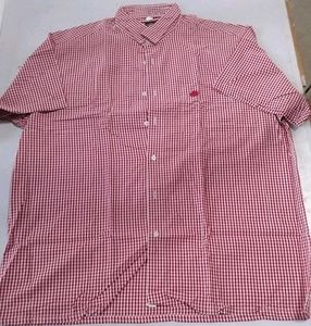 Red Gingham Short Sleeve Button-Down