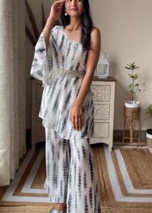 Tie-Dye Palazzo Kurta Set