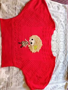 Red Woollen Top For Women