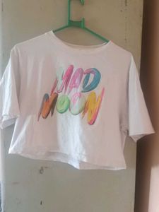 Mad Moon Graphic Crop Top