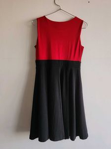 RED AND BLACK SKATER DRESS