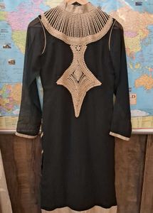 Party Wear Suit With Heavy Golden Emb