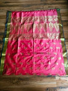 Pink silk Saree