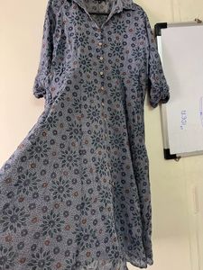 Pure Cotton A Line Kurti
