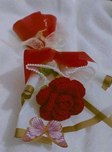 Crochet Single Rose Bouquet 💐🌹