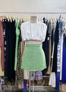 ZARA White Balloon Crop Top