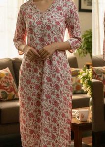 Floral Print Cotton Kurta